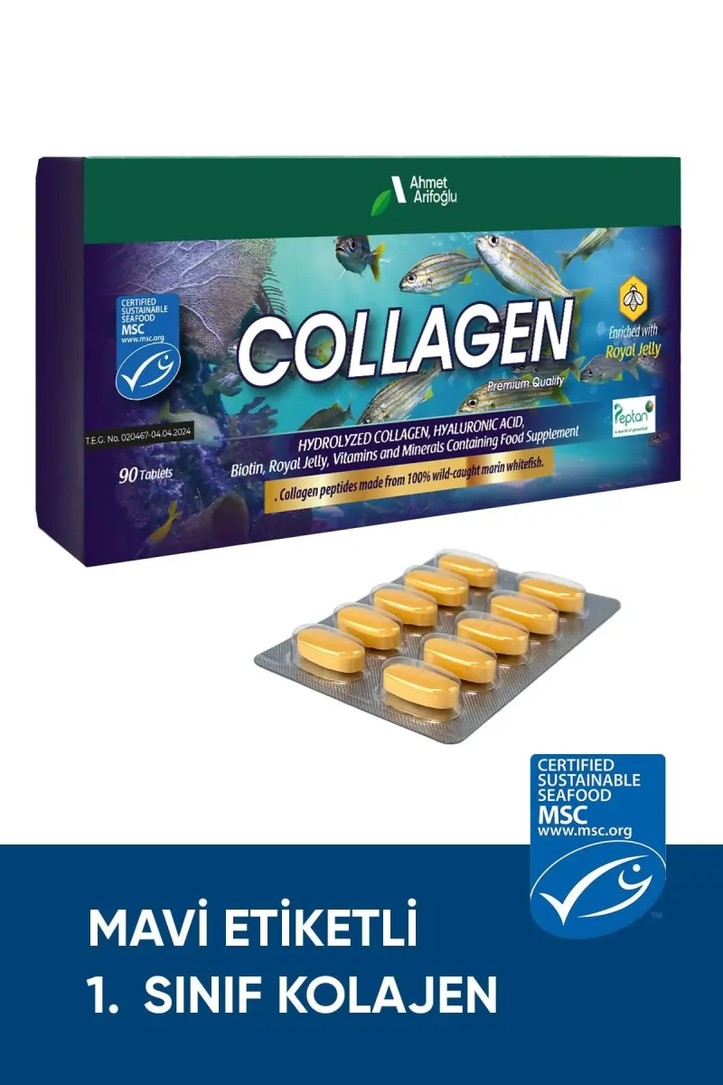 Ahmet Arifoğlu Collagen 90 Tablets Fish Collagen - Arifoğlu