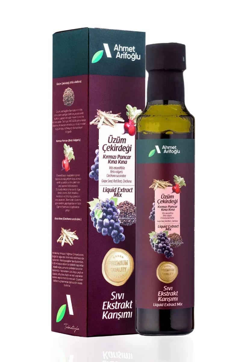 Ahmet Arifoğlu Grape Seed, Red Beet, Cinchona Liquid Extract 225 ml - Arifoğlu