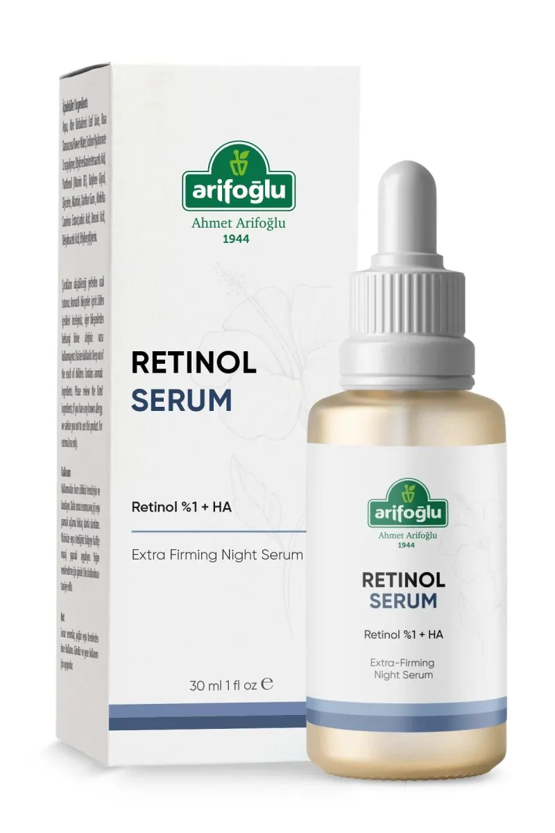 Arifoğlu Anti-Wrinkle, Repairing Retinol (Vitamin A) Firming Night Serum 30 ml Retinol 1% + HA Extra Firming Night Serum - Arifoğlu
