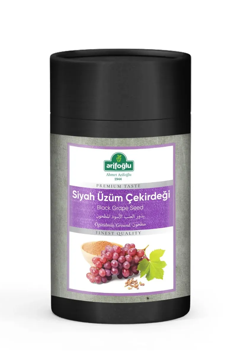 Arifoğlu Black Grape Seed Ground Cylinder Box 125g - Arifoğlu