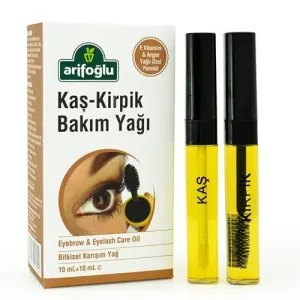 Arifoğlu Eyelash and Eyebrow Care Oil 10+10ml (Natural Vitamin E with Organic Argan Oil) - Arifoğlu