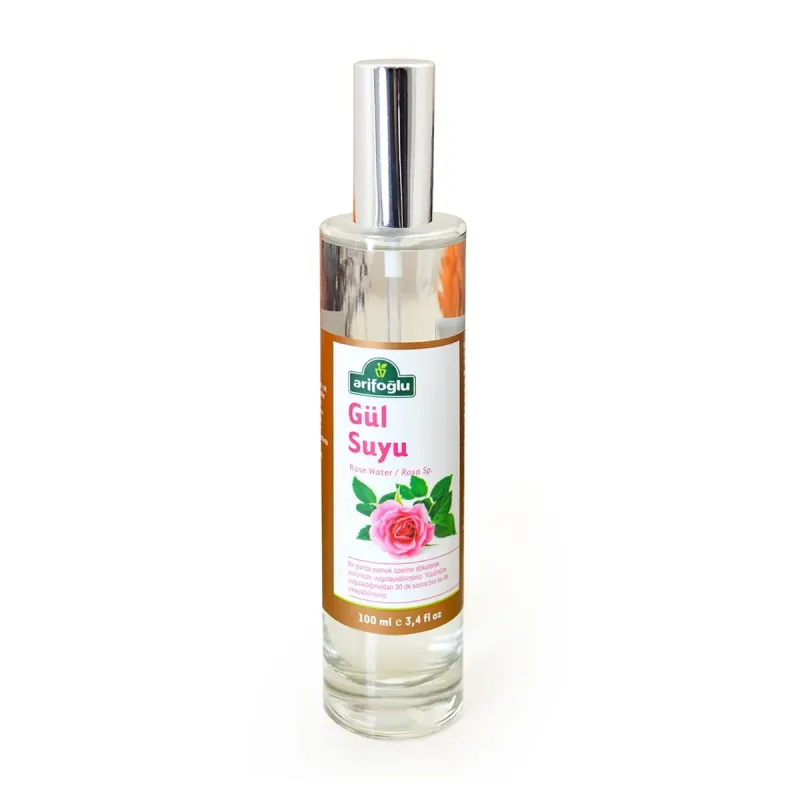 Arifoğlu Rose Water (Hydrosol) Pore Tightening Glass Bottle Spray 100ml - Arifoğlu