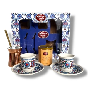 Copper Coffee Pot Set - Malatya Pazarı