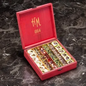 HM 1864 Premium Mixed Delight (Red Wooden Box) - Hafız Mustafa