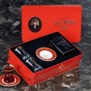 HM 1864 Tea Set with Black Tea (2 Pcs) (Metal Box) - Hafız Mustafa