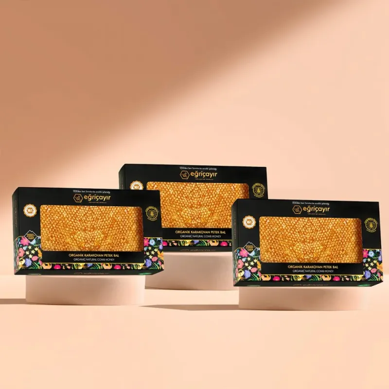 Karakovan Honeycomb Honey, Organic Certified TA16+ 3 x 600g - Eğriçayır