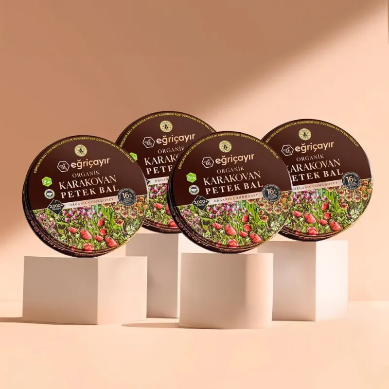 Karakovan Honeycomb Honey, Organic Certified TA16+ 4 x 1kg - Eğriçayır