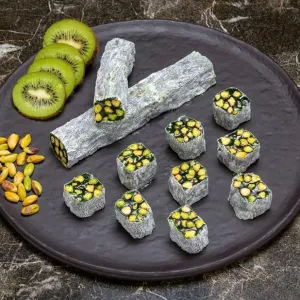 Kiwi Pistachio Turkish Delight Roll (1 Kg) - Hafız Mustafa
