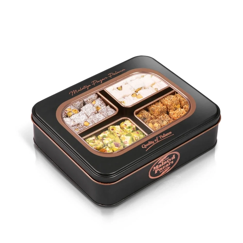 Mixed Double Turkish Delight in Tin 645 g - Malatya Pazarı