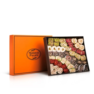 Orange Box Mixed Turkish Delight 1600 g - Malatya Pazarı