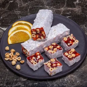 Orange Hazelnut Croquant Turkish Delight (1 Kg) - Hafız Mustafa