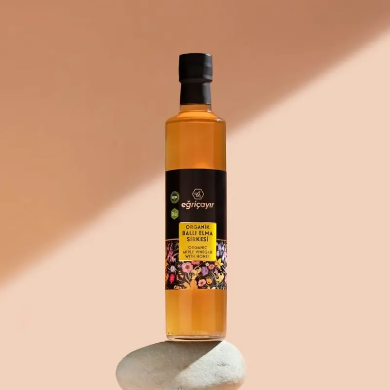 Organic Apple Vinegar with Honey 500ml - Eğriçayır