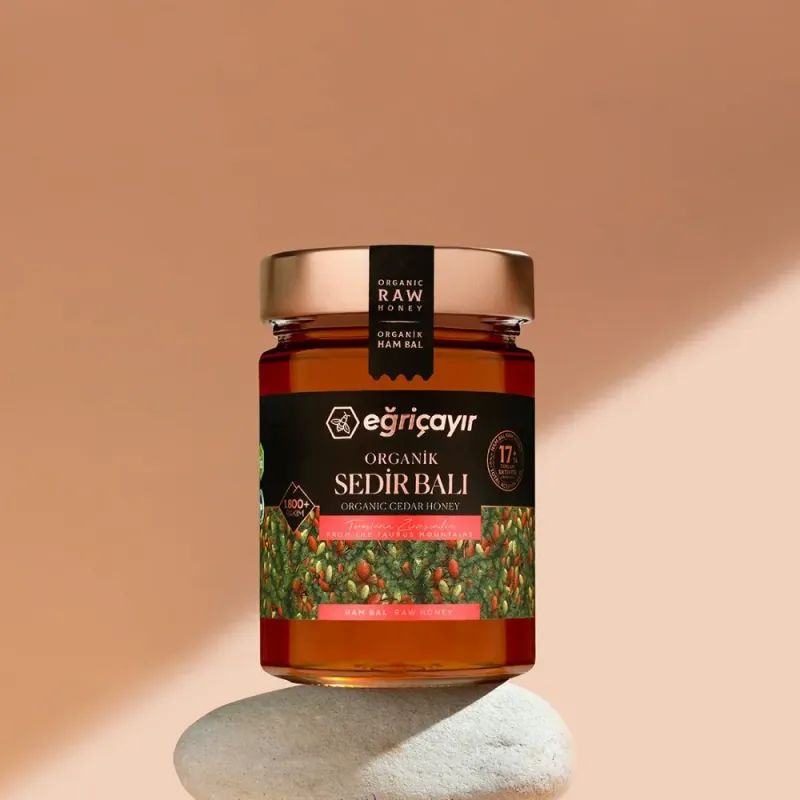 Organic Cedar Honey TA17+ 450g - Eğriçayır