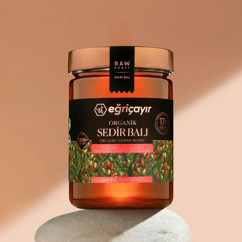 Organic Cedar Honey TA17+ 850g - Eğriçayır