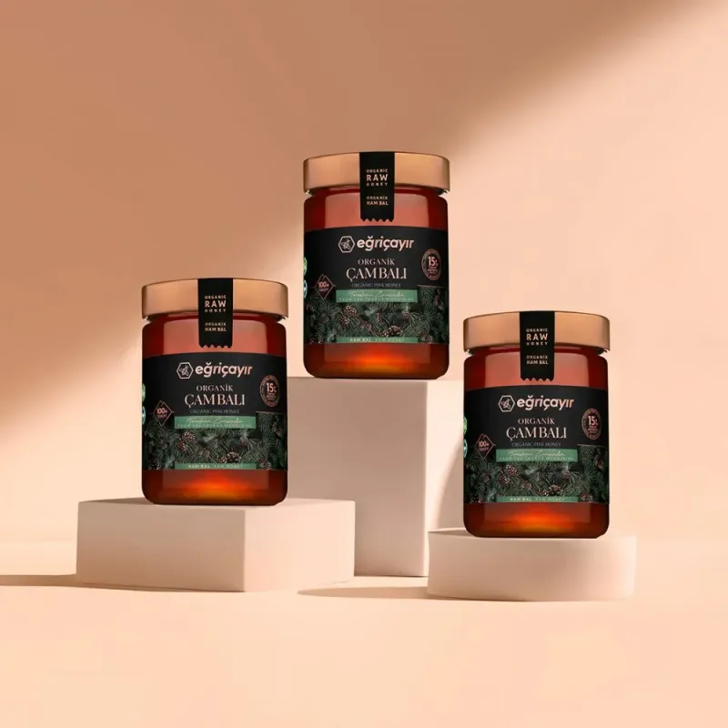 Organic Pine Honey TA15+ 3 x 850g - Eğriçayır
