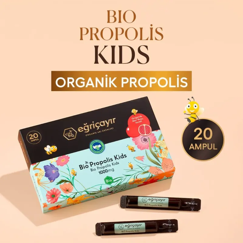 Organic Propolis Ampoule Kids 1000mg 20 Ampoules - Eğriçayır