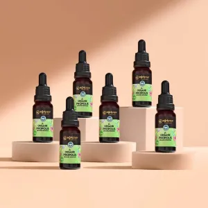 Organic Propolis Drops Alcohol-Based 6 x 20ml - Eğriçayır