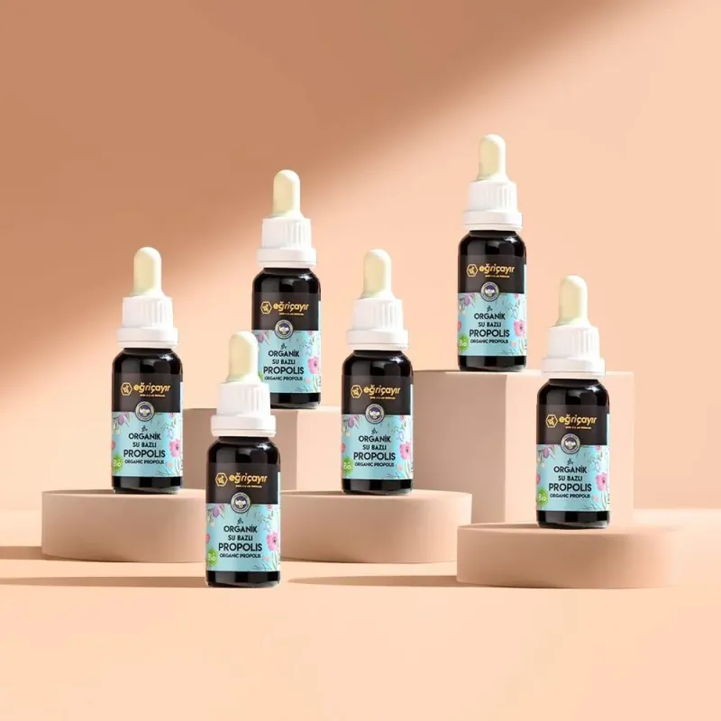 Organic Propolis Drops Water-Based 6 x 20ml - Eğriçayır