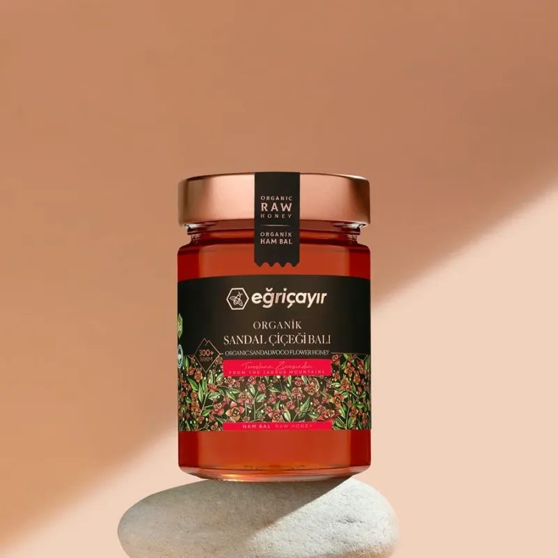 Organic Sandalwood Flower Honey 450g - Eğriçayır
