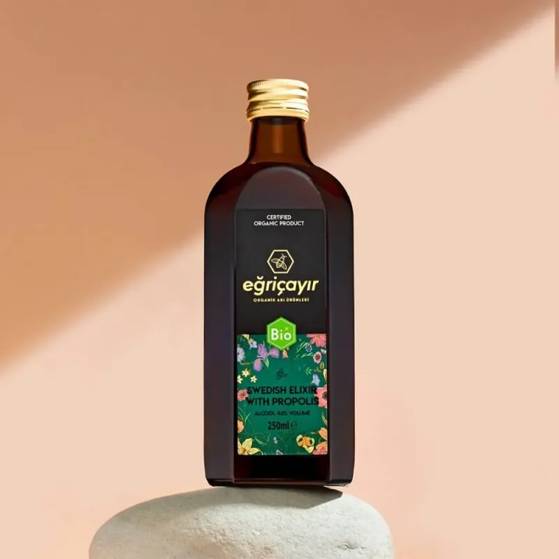 Organic Swedish Syrup with Propolis Alcoholic 250ml - Eğriçayır