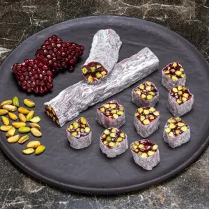 Pomegranate Pistachio Turkish Delight Roll (1 Kg) - Hafız Mustafa
