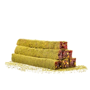 Pomegranate Powder Pistachio Roll Turkish Delight 500 g - Malatya Pazarı
