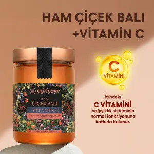 Raw Flower Honey + Vitamin C 850g - Eğriçayır
