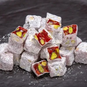 Rose Petals Double Pistachio Turkish Delight (1 Kg) - Hafız Mustafa
