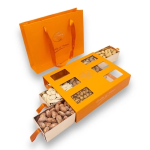 Six-Compartment Luxury Nuts Box 450 g - Malatya Pazarı