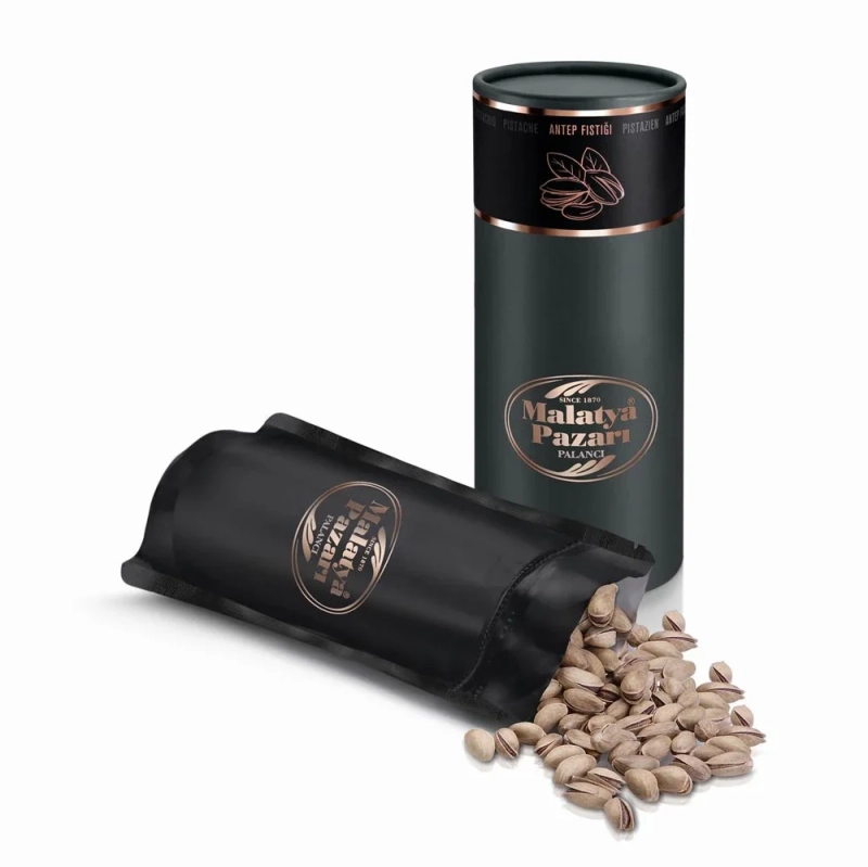 Vip Shelled Antep Pistachios Cylinder Box 250 g - Malatya Pazarı