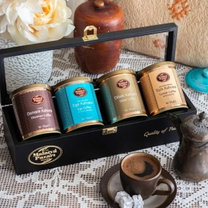 Wooden Boxed Coffee Set - Malatya Pazarı
