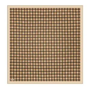 Intricate patterned wooden chess or decorative board with geometric black design on light wood background. Perfect for game nights or aesthetic home decor, crafted with quality materials from Turkey.