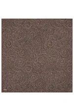 Intricate brown and beige paisley floral patterned textile, perfect for home decor or fashion accessories, showcasing traditional Turkish craftsmanship.
