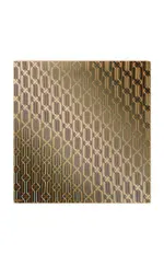 Intricate geometric gold and black patterned decorative box, showcasing luxurious Turkish design craftsmanship for elegant home decor or gift purposes.