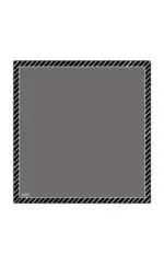 Black and white striped square metal sign for shop of Turkey, with a blank space for customizable text or branding. Perfect for business signage, home decor, or promotional displays.