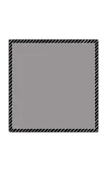 Black and white striped photo frame with a blank central space, suitable for artwork or photographs. Perfect for home or office decoration, emphasizing modern design elements and high-quality craftsmanship.