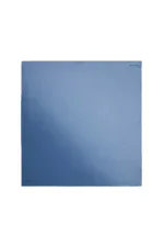 Blue notebook with smooth surface for writing and note-taking.