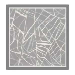 Broken glass pattern, abstract shattered mirror design in grey and white tones, modern home decor accessory, stylish and trendy decorative art piece.