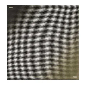 Black and white houndstooth patterned decorative panel with modern geometric design.