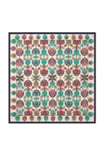 Vibrant Turkish floral patterned rug with intricate design, colorful motifs, and detailed border, perfect for adding a touch of elegance and cultural charm to any space.