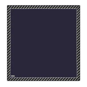 Vinta chessboard with a black and white striped border and a dark navy playing surface, perfect for strategic games and chess enthusiasts.