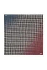 Houndstooth patterned artwork with a gradient red and black color scheme, perfect for modern home decor or office spaces.