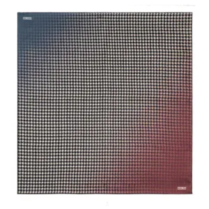 Houndstooth patterned artwork with a gradient red and black color scheme, perfect for modern home decor or office spaces.
