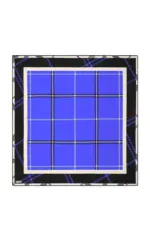 Plaid-patterned decorative tray with blue, black, and white colors, ideal for home decor or serving accessories.