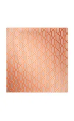 Bright orange geometric patterned ceramic tile with modern repeating design from Turkey, perfect for stylish home or commercial decor.