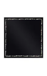 Black chalkboard with a decorative beige border, ideal for school, office, or home use for writing notes, messages, or reminders. Durable and versatile, perfect for educational settings or creative projects.