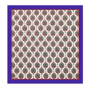 Intricate Turkish floral patterned textile with vibrant colors, traditional design, and detailed motifs, perfect for home decor or cultural appreciation.