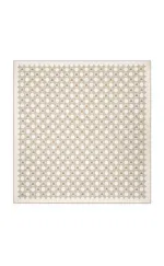 Intricate Islamic tile pattern featuring beige, brown, and gold accents, perfect for home decor or religious spaces. High-quality Turkish craftsmanship, available with fast shipping from Shop of Turkey.