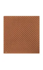 Intricate brown patterned textile with a repeating geometric design, perfect for home decor or fashion accessories.
