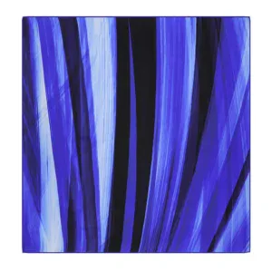 Vivid blue and black abstract wall art print, modern painting in bold colors, perfect for contemporary home decor and stylish interior design.